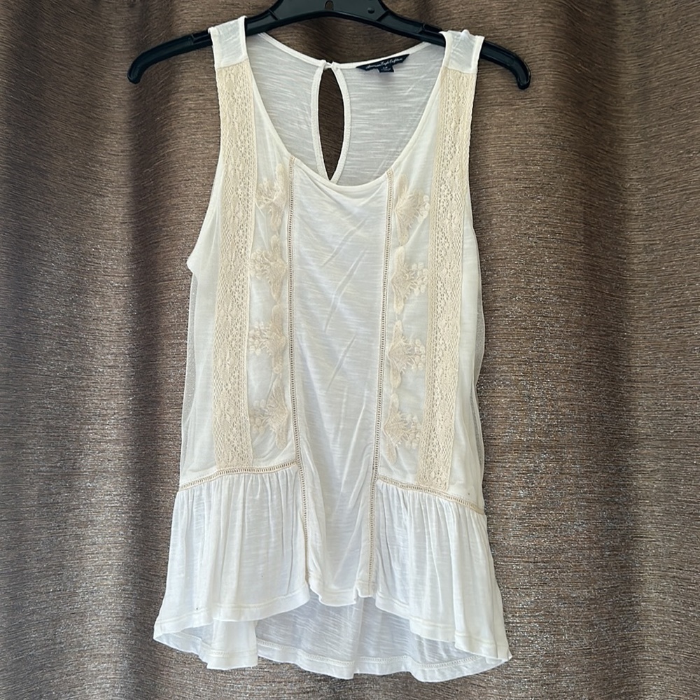 American Eagle white/cream top